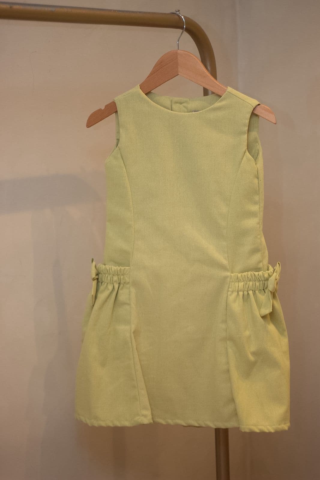 Vestido Linho — Amarelo claro