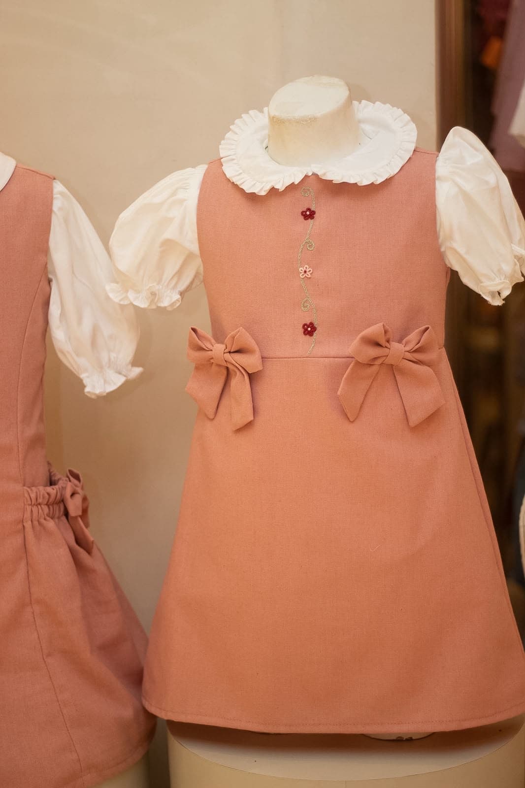 Vestido Linho — rosa seco